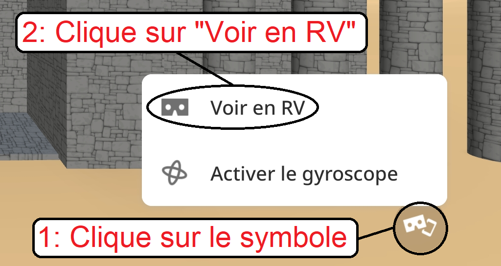 Basculer en mode réalité virtuelle RV