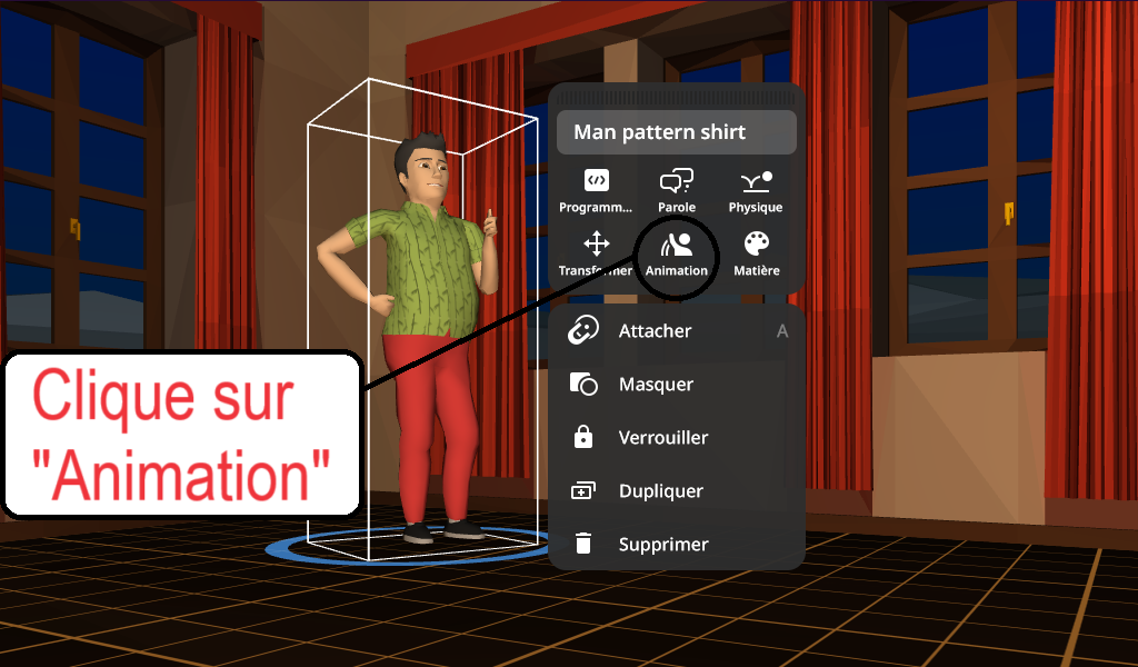 Animer un objet 3D dans Cospaces