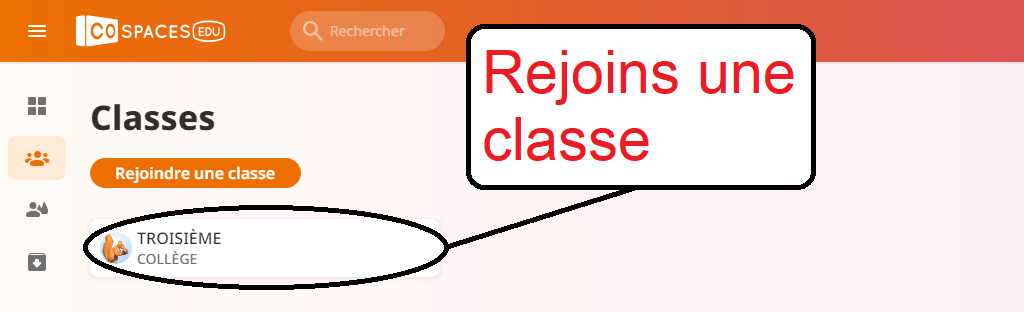 Rejoindre une classe