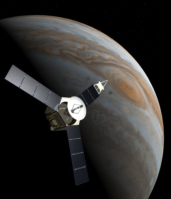 Un satellite avec ses panneaux solaires déployés